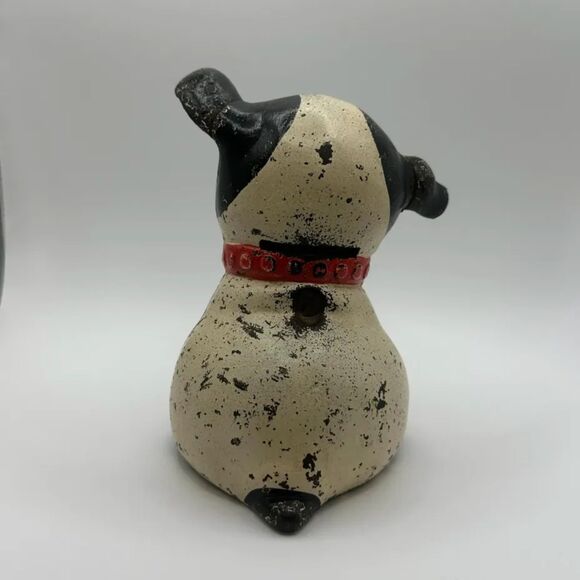 Vintage 1920s Hubley Fido Cast Iron Still Coin Bank Boston Terrier Dog Antique - Picture 3 of 5